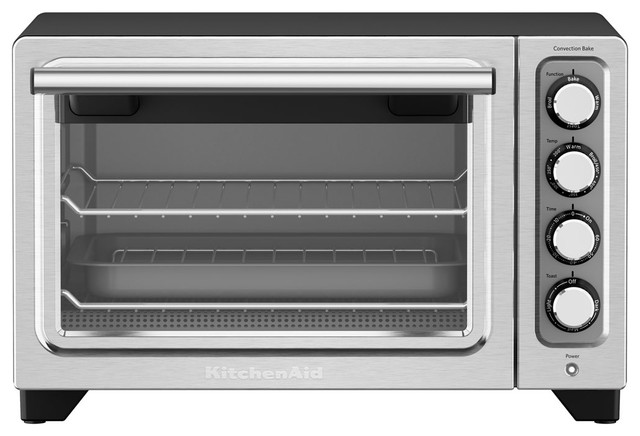Compact Countertop Oven With Nonstick Interior Black