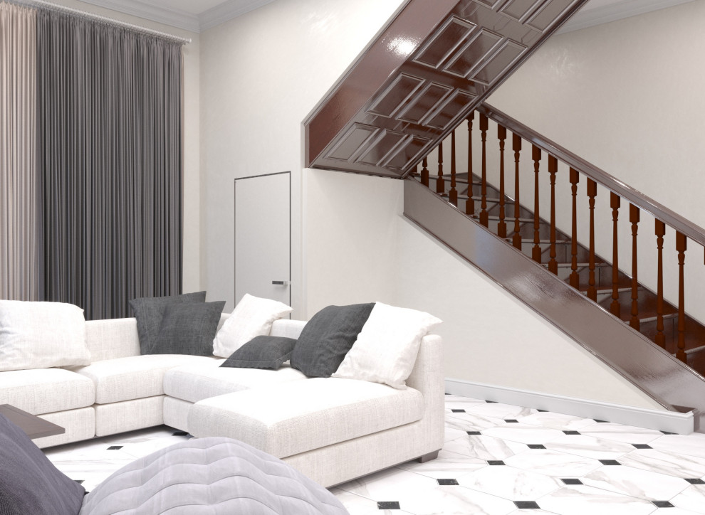 Кухня-гостинная в загородной доме