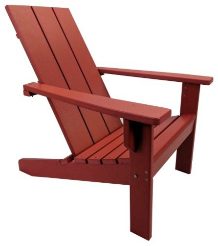 Modern Poly Adirondack Chair, Barn Red