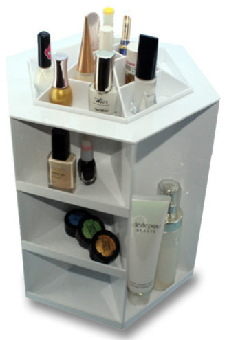 Ashley Rotating Acrylic Cosmetic Makeup Organizer Contemporary