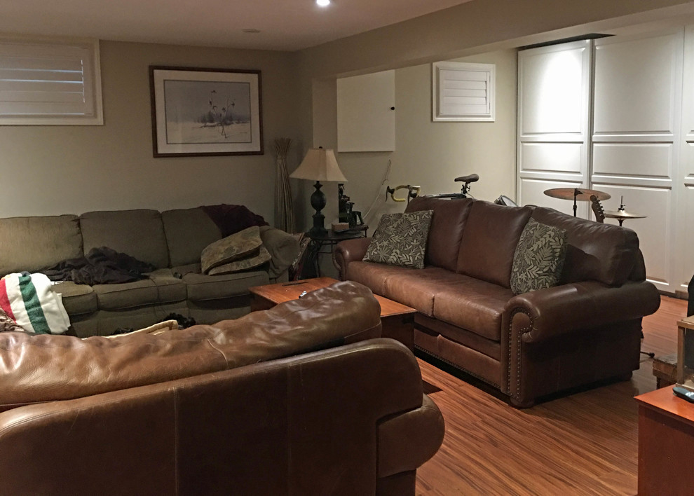Updated basement family room