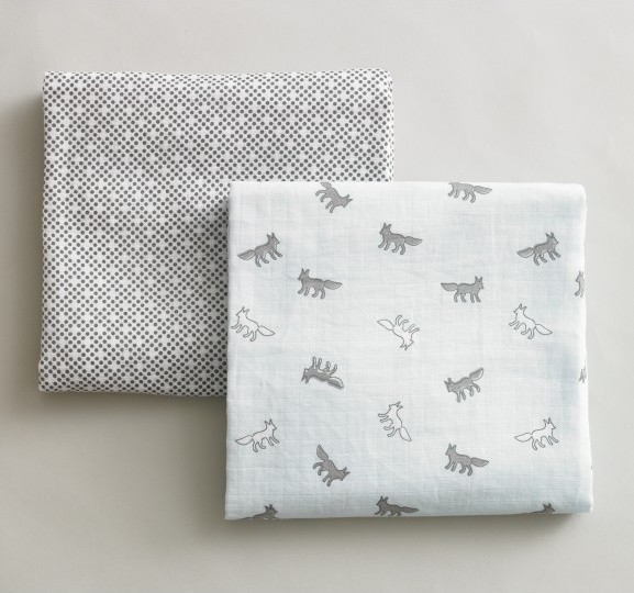 Foxes Sky Swaddle Blanket