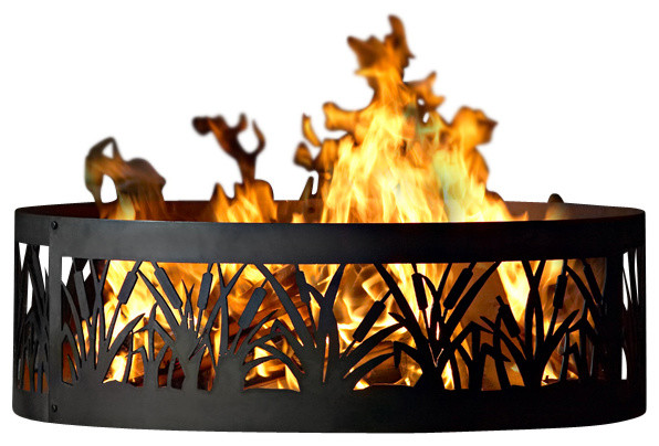 Cattail Fire Ring 30 Contemporary Fire Pits By P D Metal