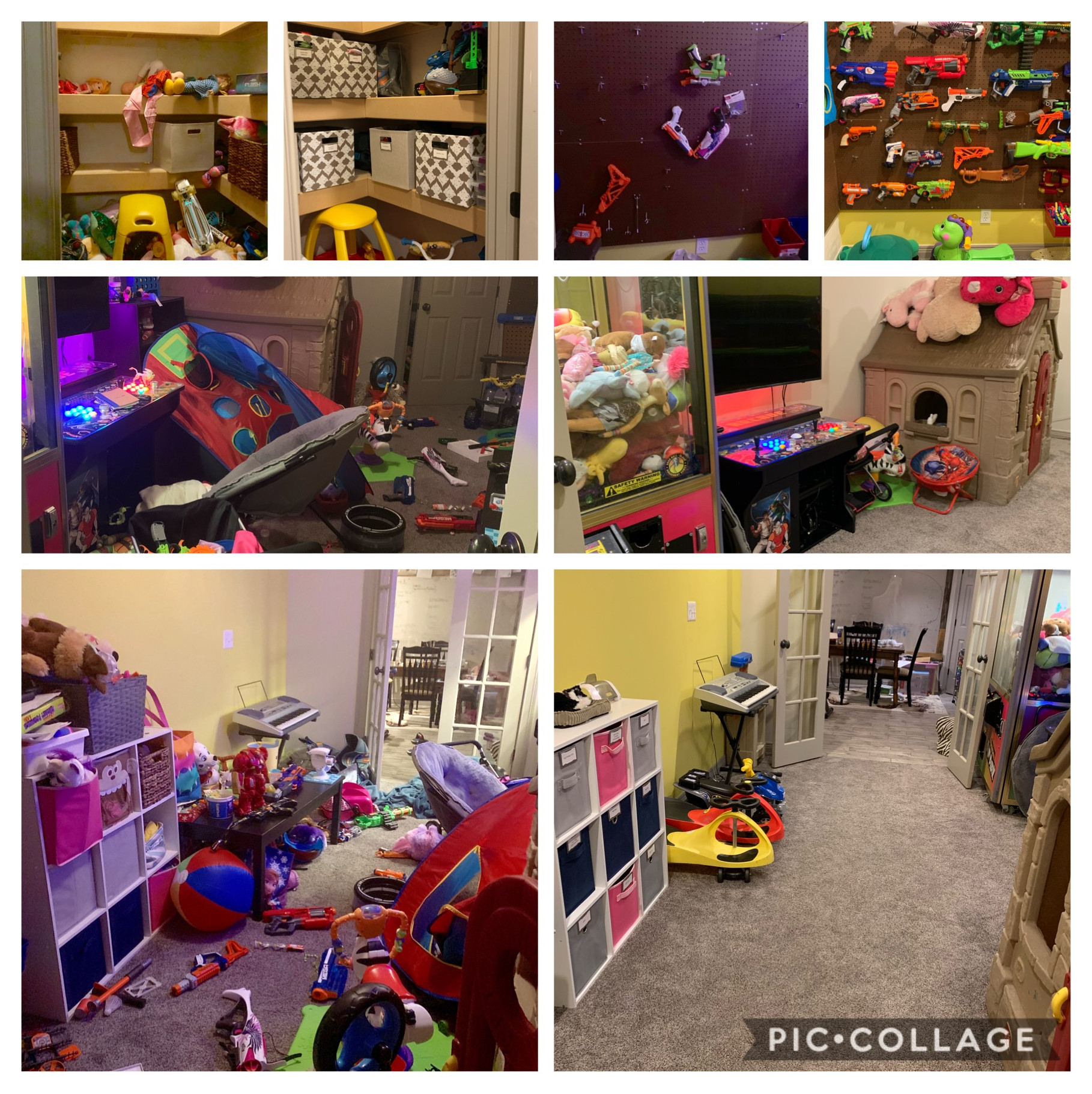 Toy room before and after