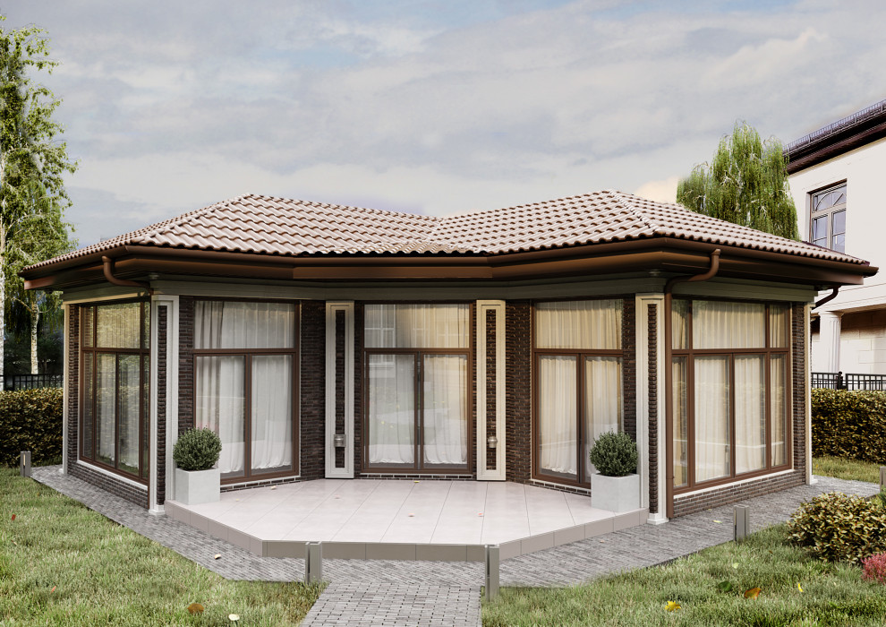 Проект реконструкции фасада павильона в коттеджном поселке Миллениум Парк