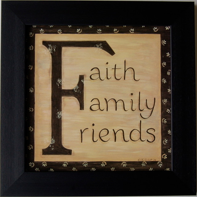 Faith Family Friends Framed Quote Contemporary Novelty Signs By My Barnwood Frames Houzz