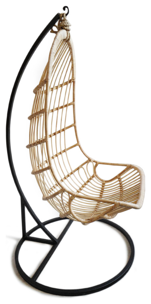 Bamboo Hanging Scoop Chair