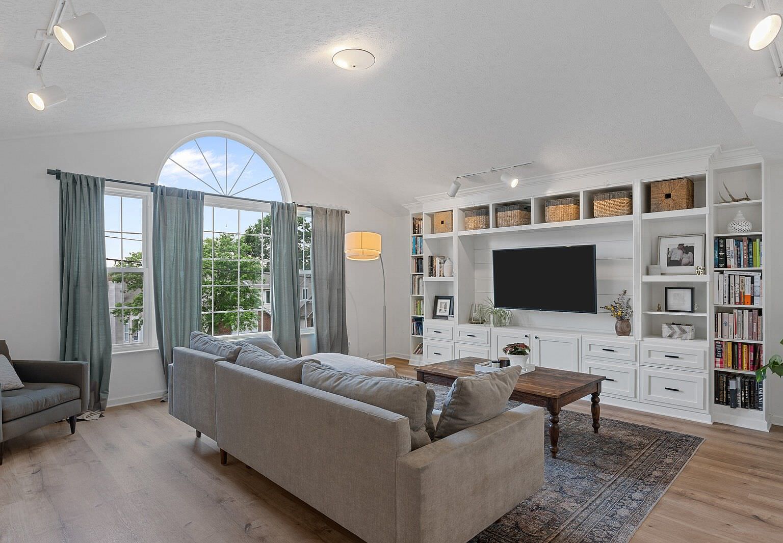 Custom Bookcase and Floor Installation