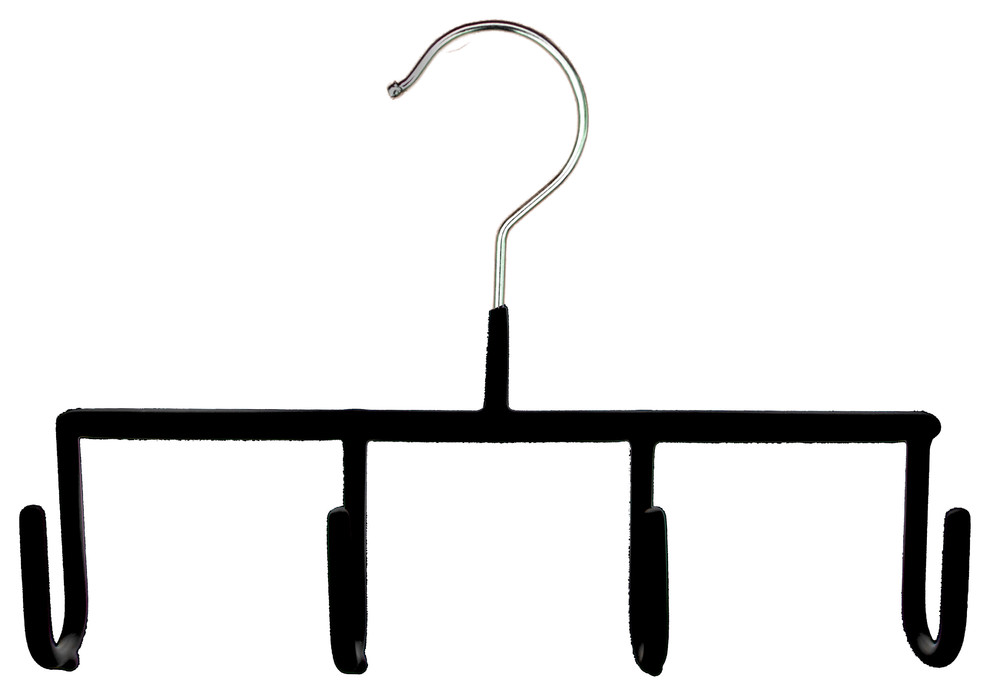 Belt Hanger, 4 Hooks, Single Piece Contemporary Clothes Hangers