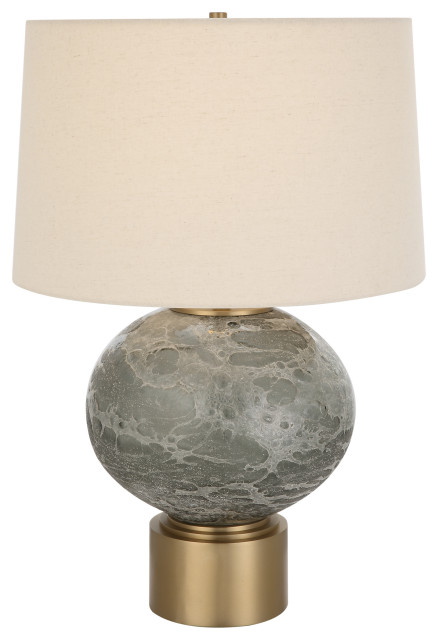 Lunia Gray Glass Table Lamp