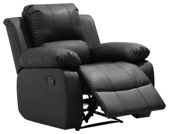 Mickenna Bonded Leather Rocking Reclining Chair Transitional