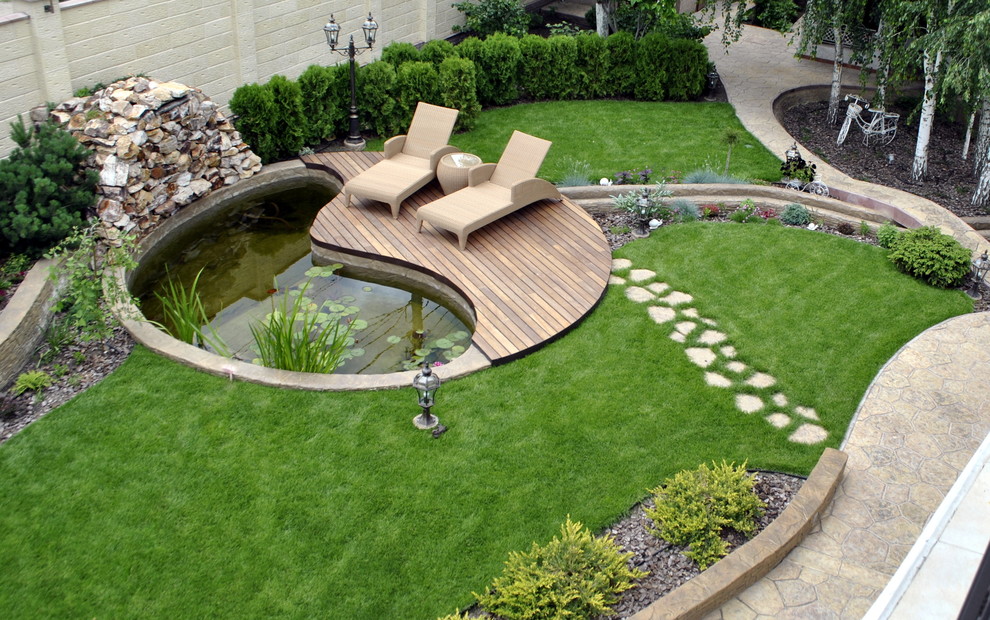 Место для отдыха в форме инь и янь