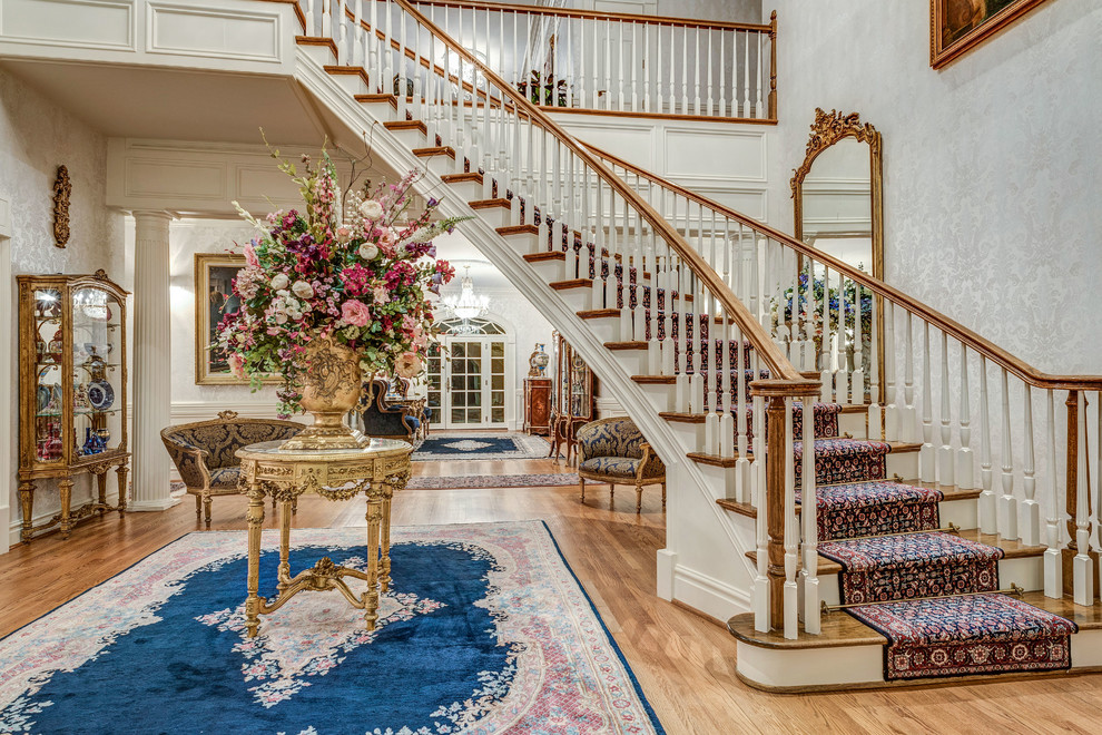 This is an example of a traditional staircase in Nashville.