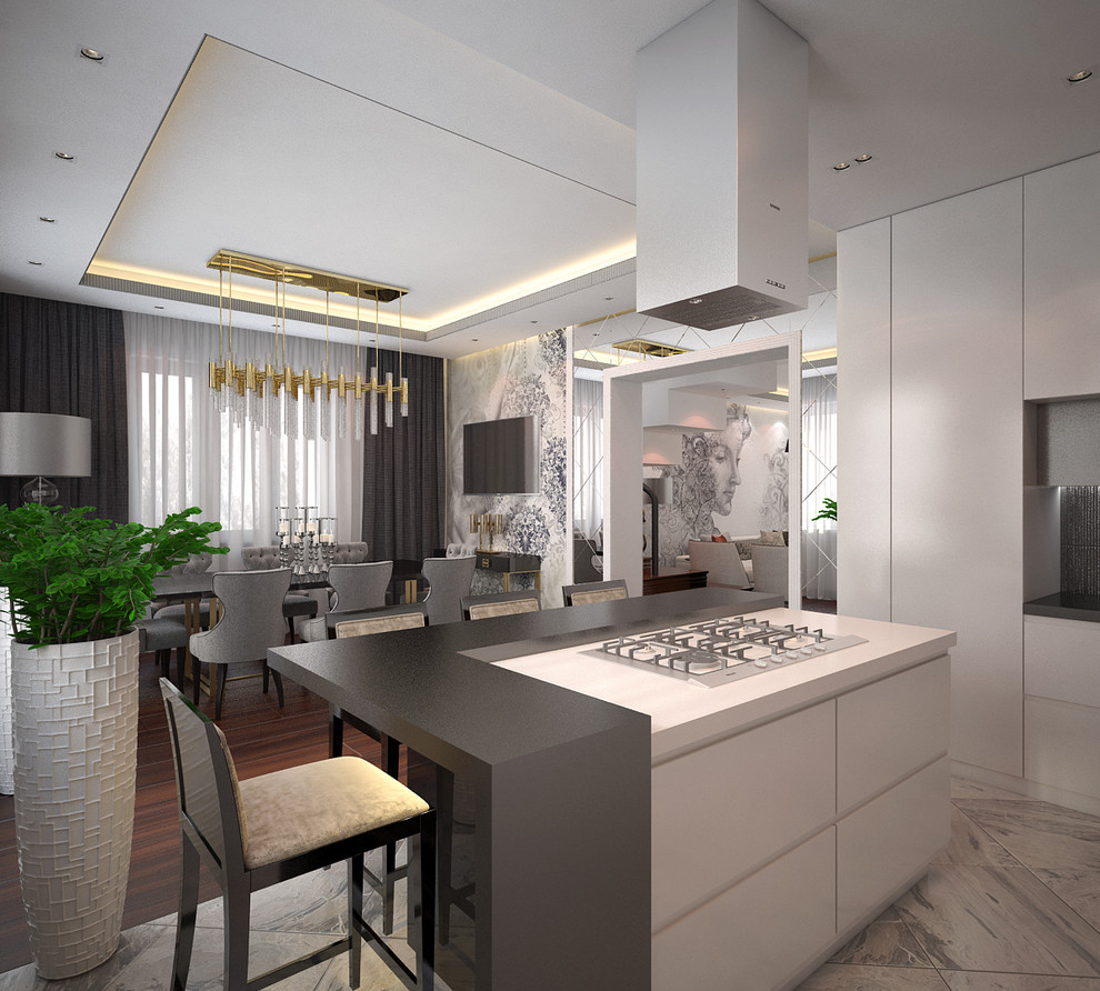 Загородного дом, площадь 280 м2. Стиль Ар-Деко, Современный.