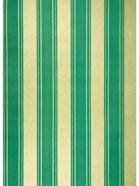 Striped Wallpaper flocked Green Gold Textured Flocking Velvet -  Transitional - Wallpaper - by Wallcoverings Mart | Houzz