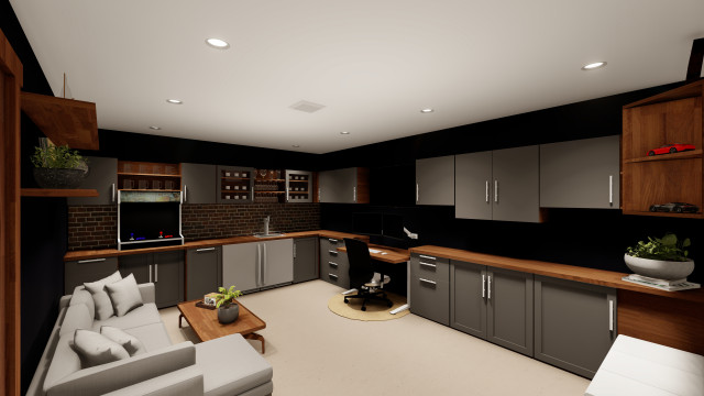 Man Cave modern-rendering