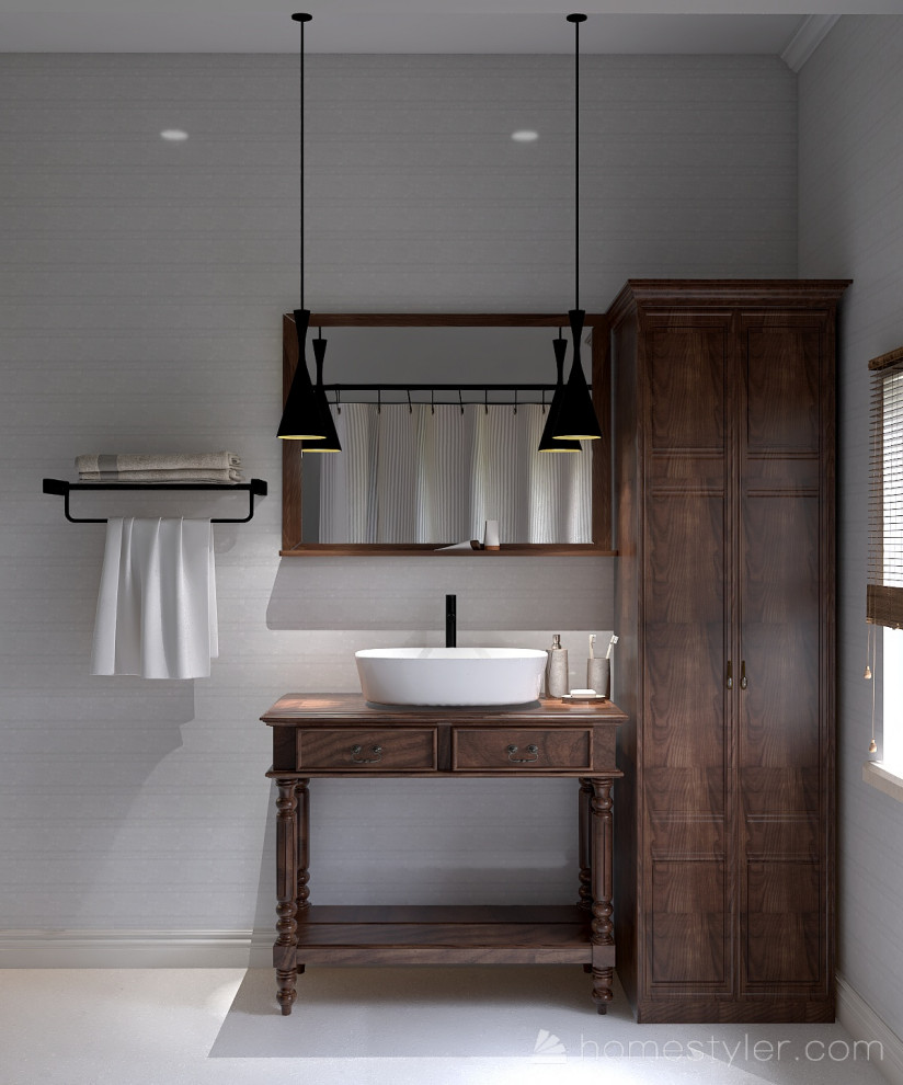 Санузел в деревенском стиле