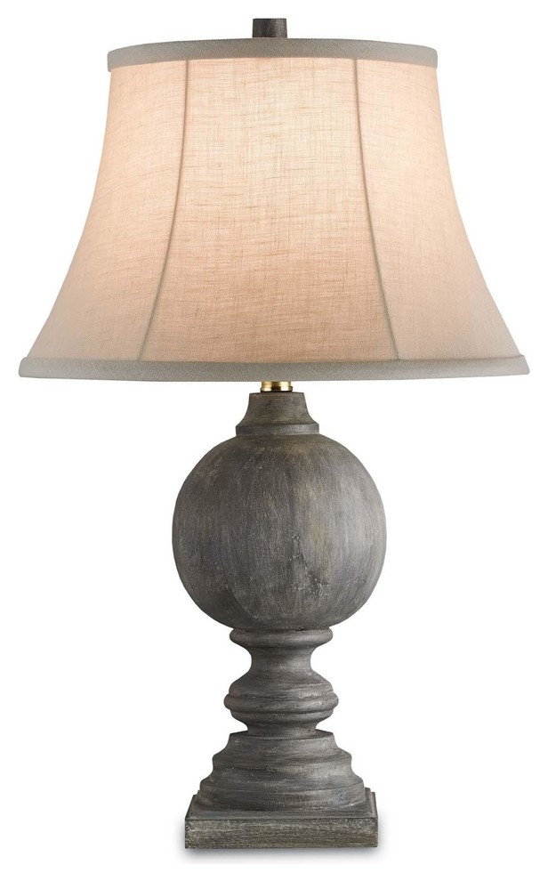 Currey & Company Mogul Table Lamp in Vintage Wood