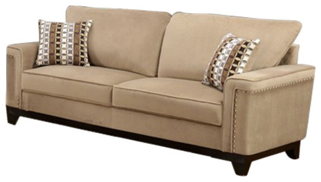 Once Velvet Sofa Transitional Sofas By Myco Furniture Once Velvet Sofa Taupe