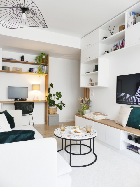 Optimiser un appartement sur plan transitional-living-room