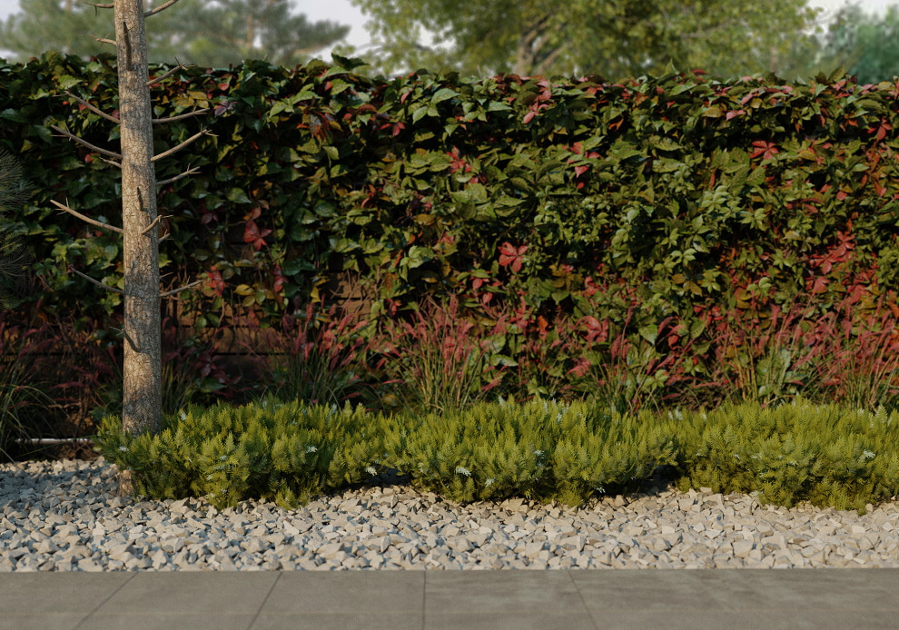 Проект небольшого сада в Воронеже.