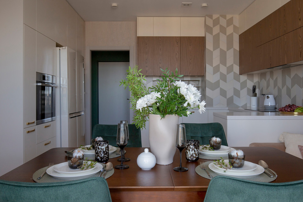 Проект 3-х комнатной квартиры "Лесная Рапсодия". Кухня.