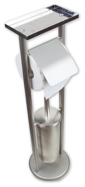 toilet roll holder with brush