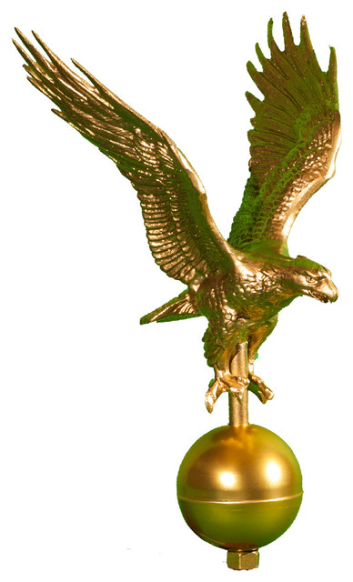 Montague Metal Products FP-2-GB Small Gold Bronze Flagpole Eagle