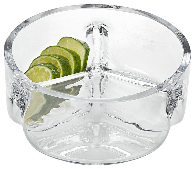 Trista 3 Section Dish Contemporary Serving Dishes And Platters by