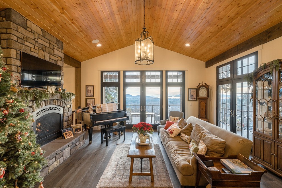 Hilltop Remodel - Rustic - Living Room - Seattle - by Highline ...