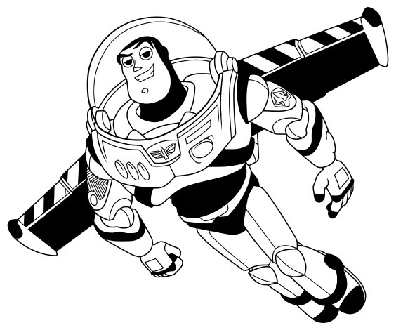 buzz lightyear black and white