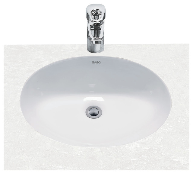 White Ceramic 18 X15 Undermount Oval, Oval Bathroom Sinks Undermount
