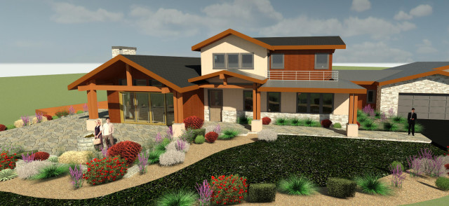 Bend custom home contemporary-exterior
