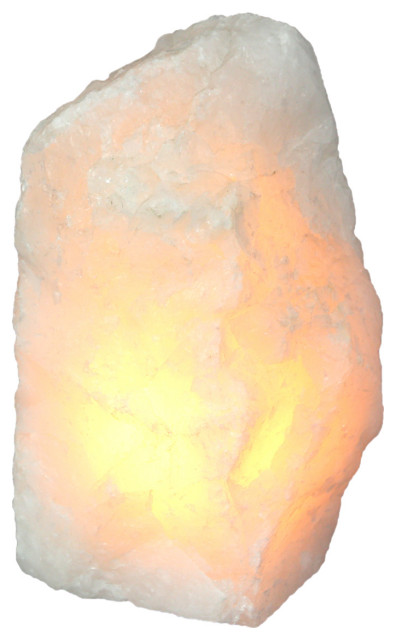 Natural White Quartz Rock Crystal Accent Lamp Contemporary Novelty Lighting By Zeckos Houzz