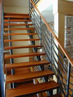 Contempoary Stair Railing - Modern - Staircase - Milwaukee - by Iron Creations USA LTD
