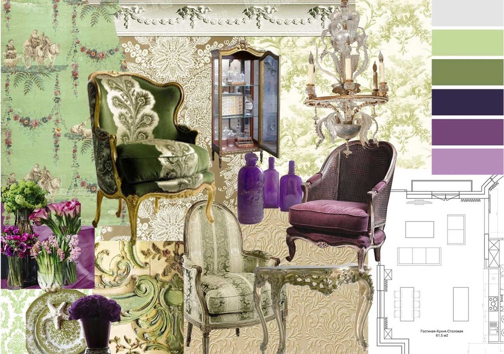 Квартира к классическом стиле нео-барокко