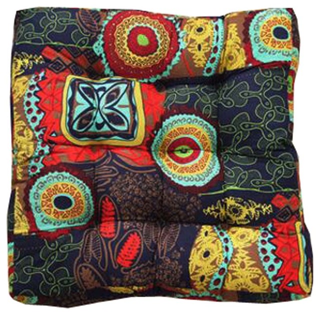 Square Soft Floor Cushions Japanese Style Tatami Pillows(21.6 inches,A7