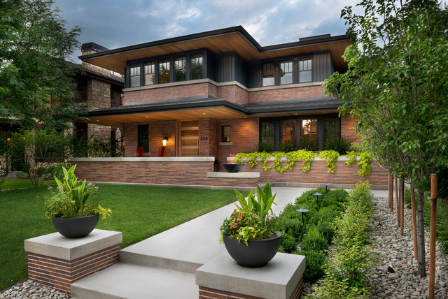 FRONT ELEVATION - EVENING fachada