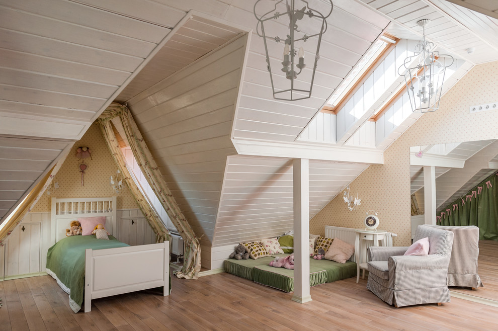 This is an example of a country kids' room in Moscow.
