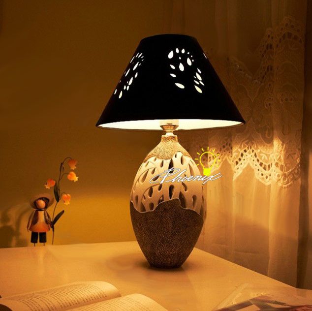 Ceramic and Fabric Table Lamp -12