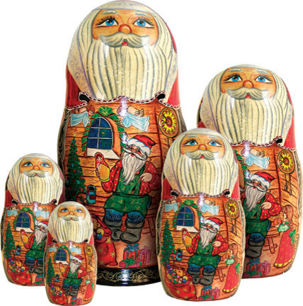 Russian 5 Piece Christmas Workshop Doll