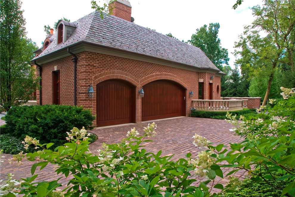 This is an example of a traditional two-car garage in Chicago.