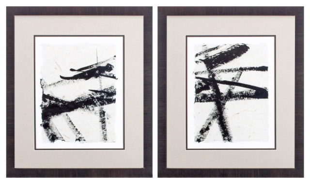 Lines Crossed Wall Art, 2-Piece Set - Contemporary - Prints And Posters ...