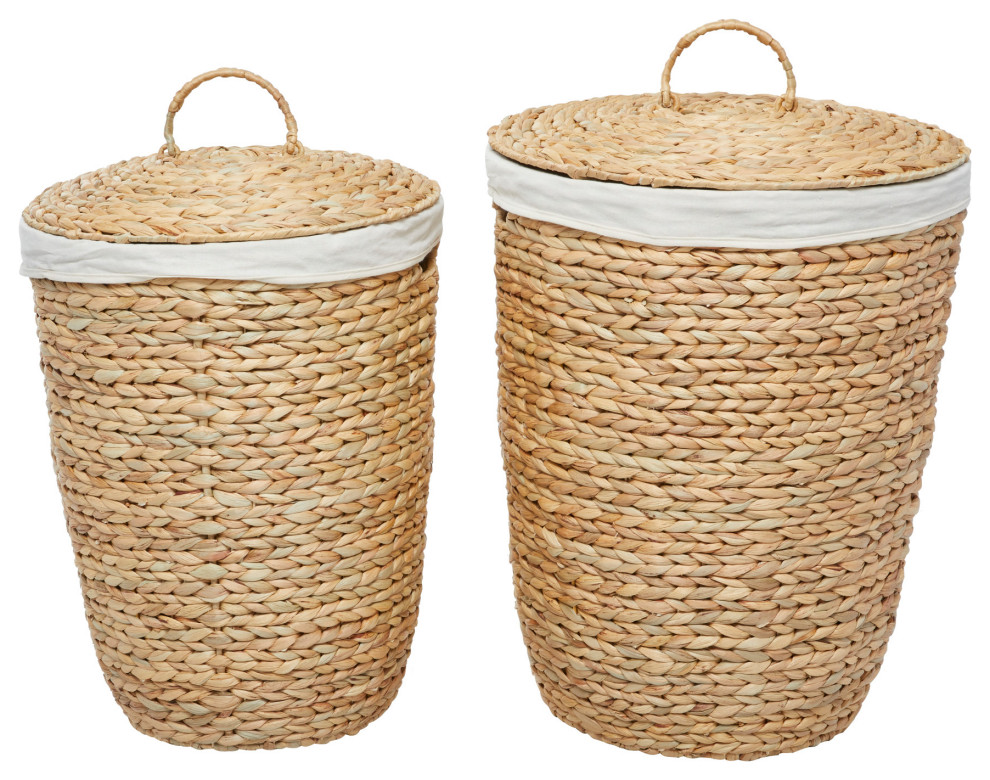 Traditional Light Brown Seagrass Storage Basket Set 560242