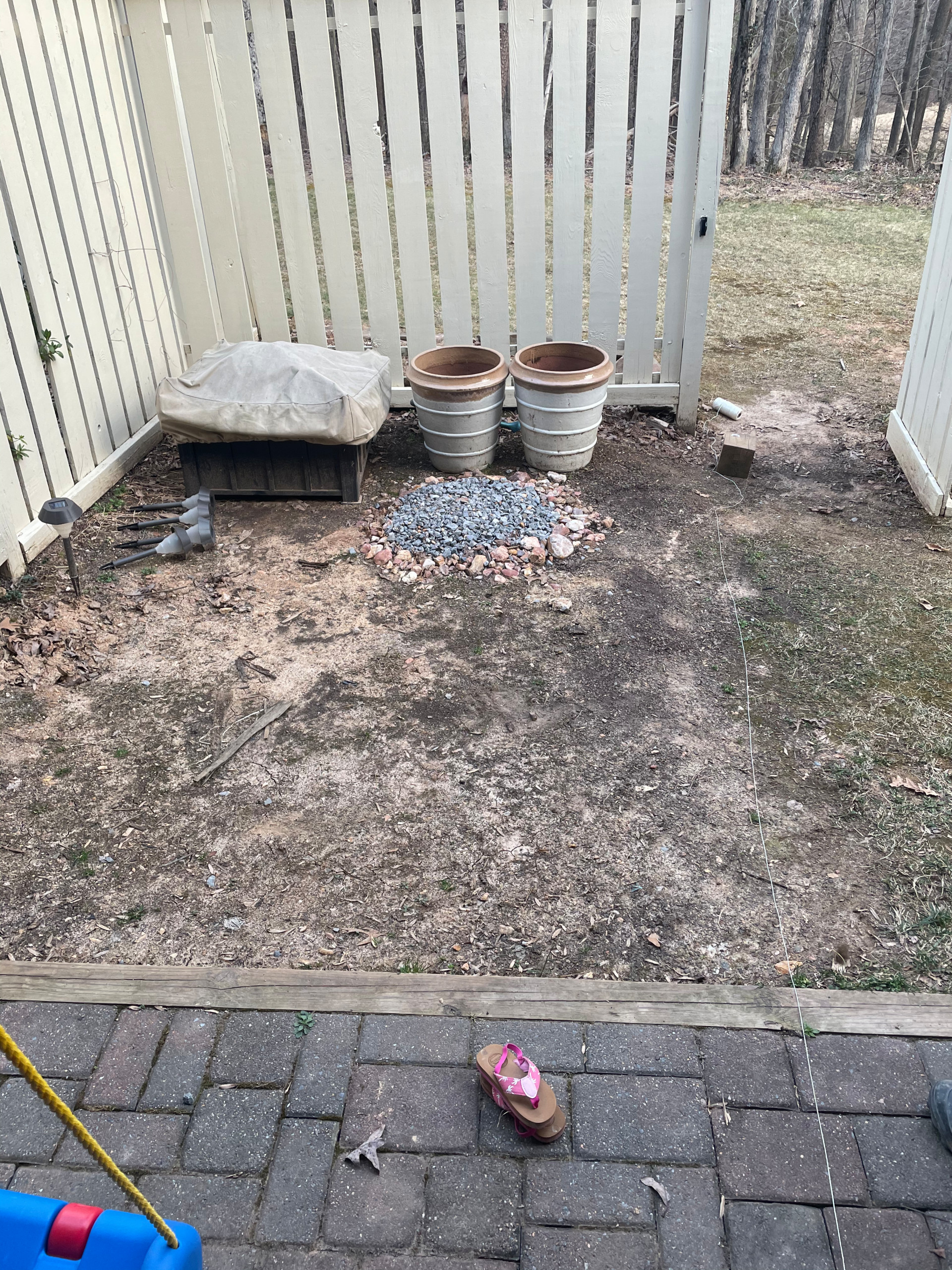 New drainage & concrete pavers slab