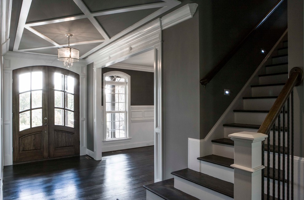 This is an example of a transitional entryway in Raleigh.