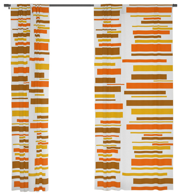 Mid Century Modern Curtain Panel Larson Contemporary Curtains