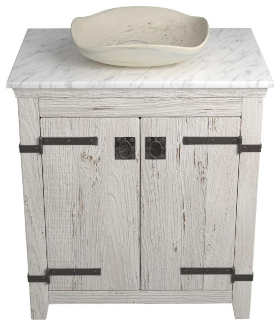 Native Trails Americana Vanity Set With Whitewash Finish BND30VBCTMG017 Farmhouse