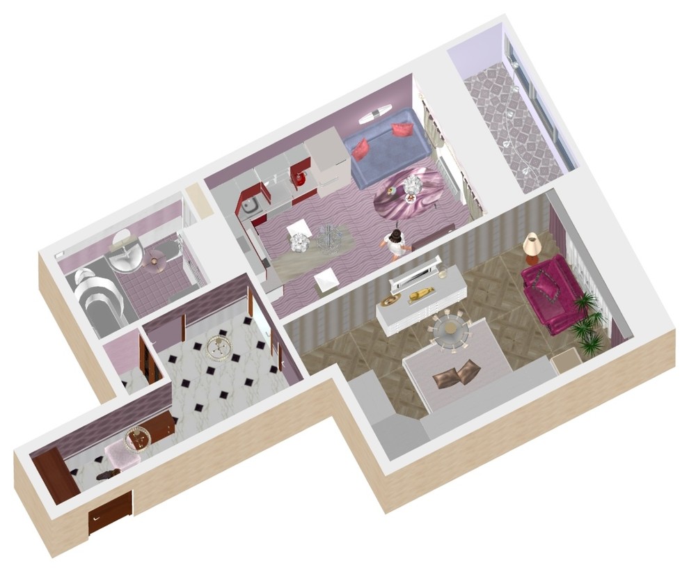 Экспресс 3D дизайн  1 кв.ры в ЖК Триумф Парк