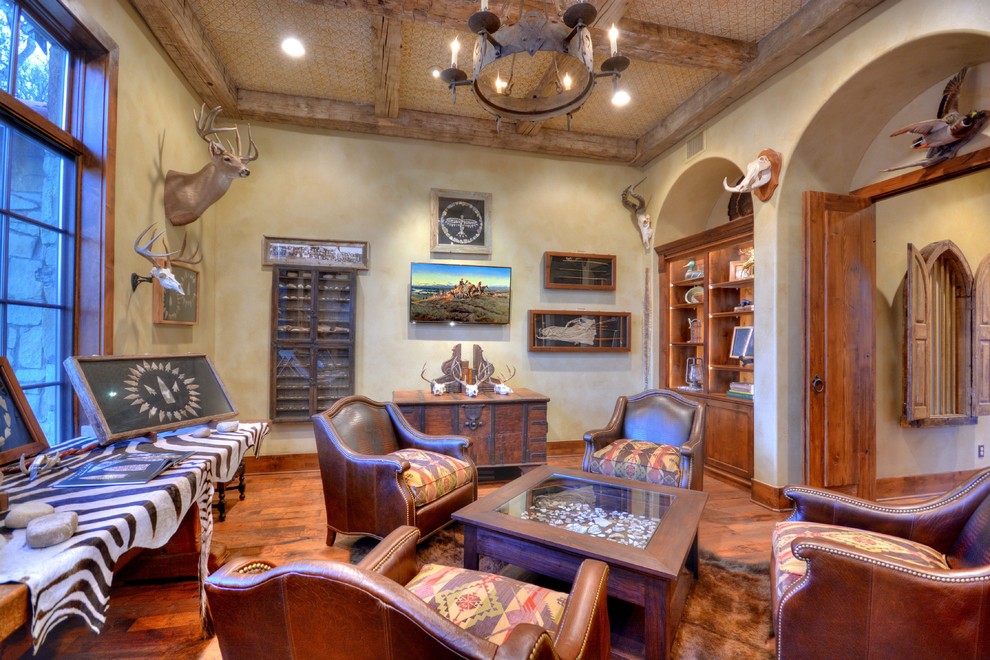 This is an example of a country home office in Austin.